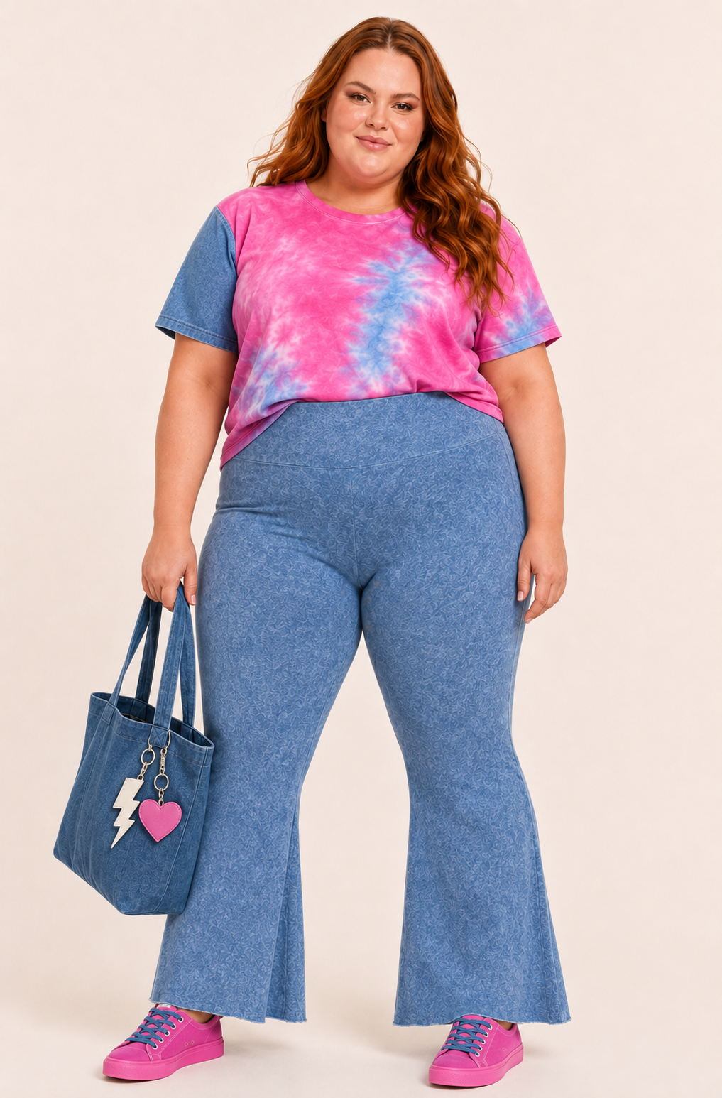Calza flare Denim azul